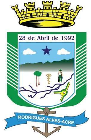 Brasão da cidade de Rodrigues Alves - AC