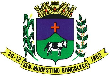 Brasão da cidade de Senador Modestino Goncalves - MG