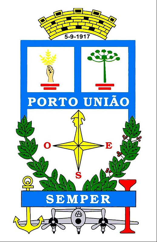 Brasão da cidade de Porto Uniao - SC